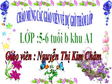 Bài giảng Mầm non Lớp 5 tuổi - Chủ đề: Gia đình - Làm quen chữ cái e, ê - Nguyễn Thị Kim Châm