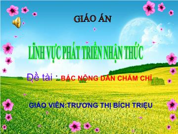 Bài giảng Mầm non Lớp 4 tuổi - Đề tài: Bác nông dân chăm chỉ - Trương Thị Bích Triệu