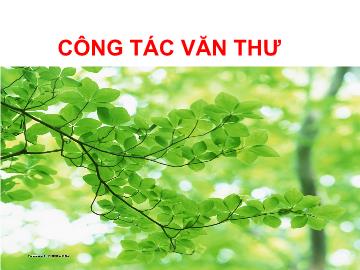 Công tác văn thư