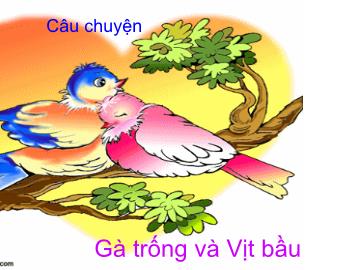 Bài giảng Mầm non lớp lá - Câu chuyện Gà trống và Vịt bầu