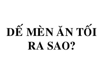 Bài giảng mầm non lớp lá - Dế mèn ăn tối ra sao?