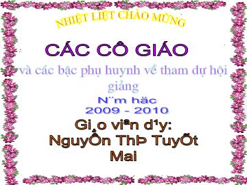 Bài giảng Mầm non lớp lá - Đề tài: Đếm đến 8