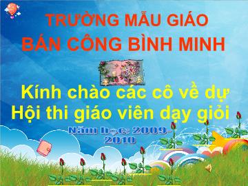 Bài giảng mầm non lớp lá - Hoạt động: Làm quen văn học - Thơ: Giọt nắng