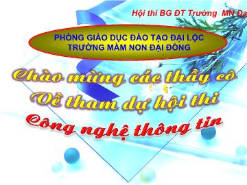 Bài giảng Mầm non lớp lá - Khám phá khoa học - Đề tài: Động vật sống dưới nước