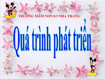 Bài giảng mầm non lớp lá - Quá trình phát triển của con lợn (con heo)