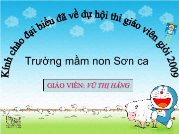 Bài giảng Mầm non lớp lá - Thơ: Đàn gà con