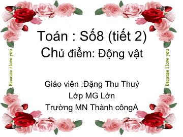 Bài giảng Mầm non lớp lá - Toán: Số 8 - Chủ điểm: Động vật