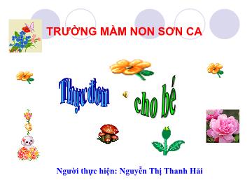 Bài giảng mầm non lớp lá - Trò chơi định hướng