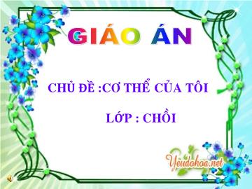 Bài giảng lớp Chồi - Chủ đề : Cơ thể của tôi