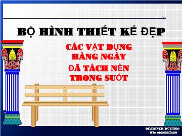 Bộ hình thiết kế các vật dụng hàng ngày